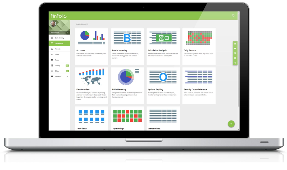 screenshot of FinFolio