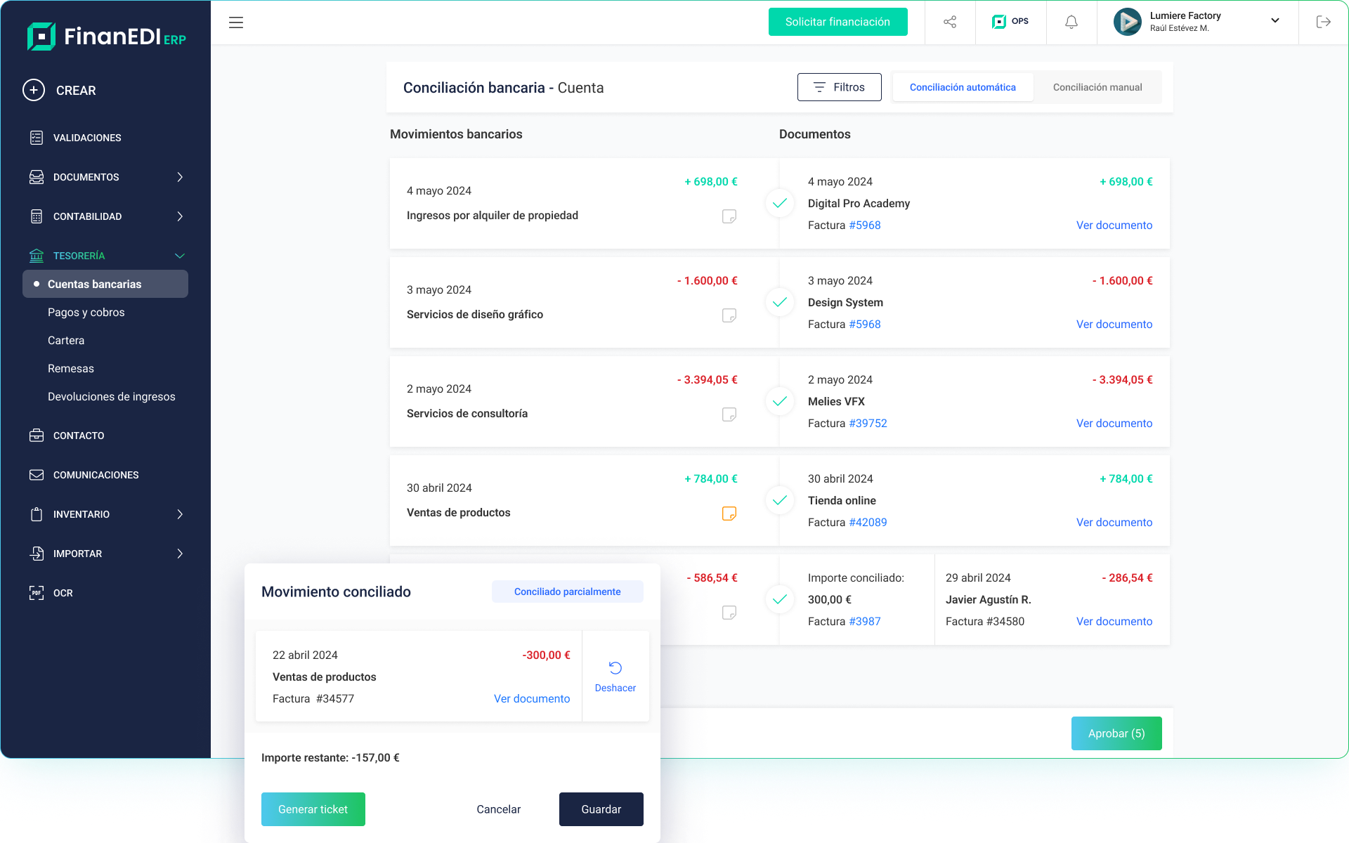 screenshot of FinanEDI