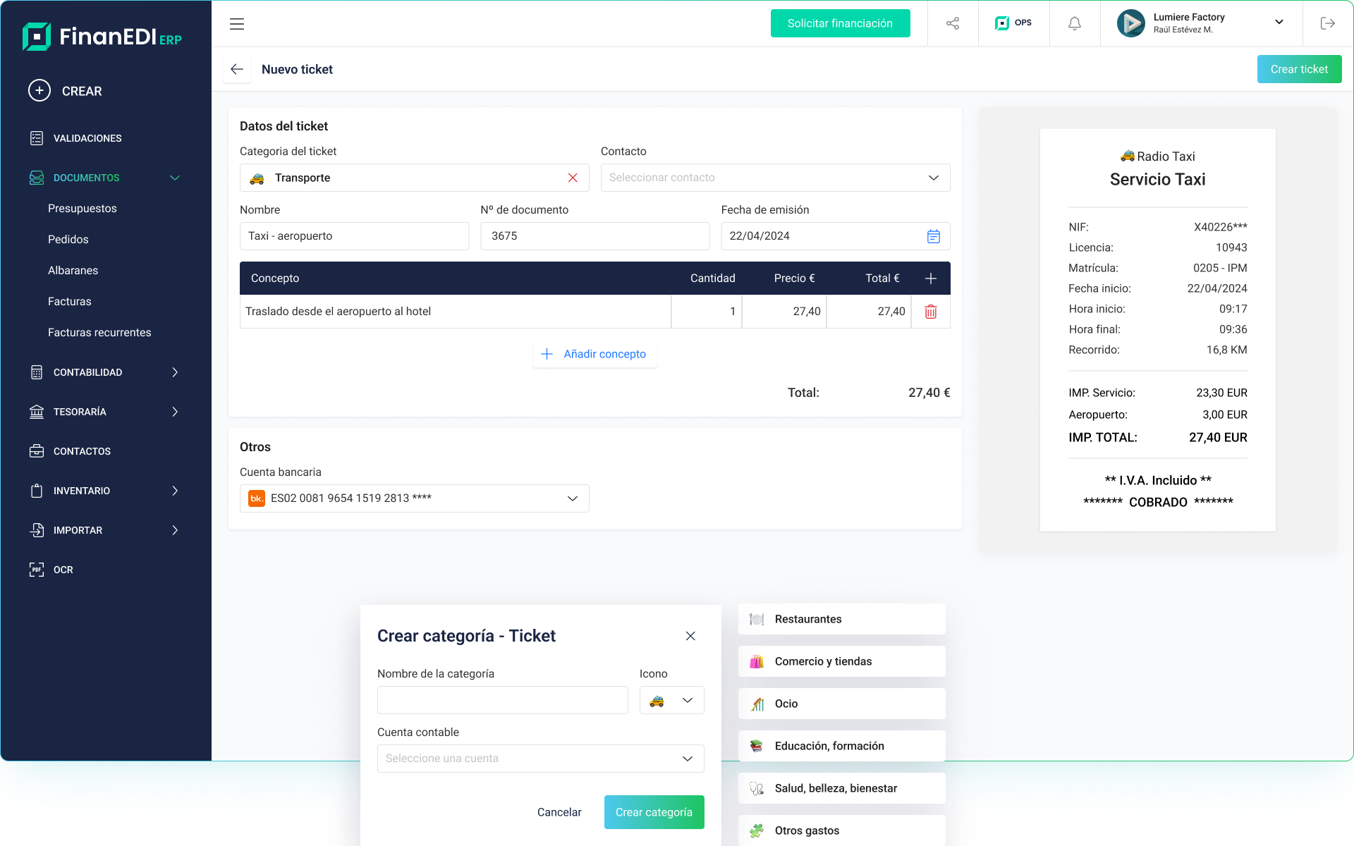 screenshot of FinanEDI