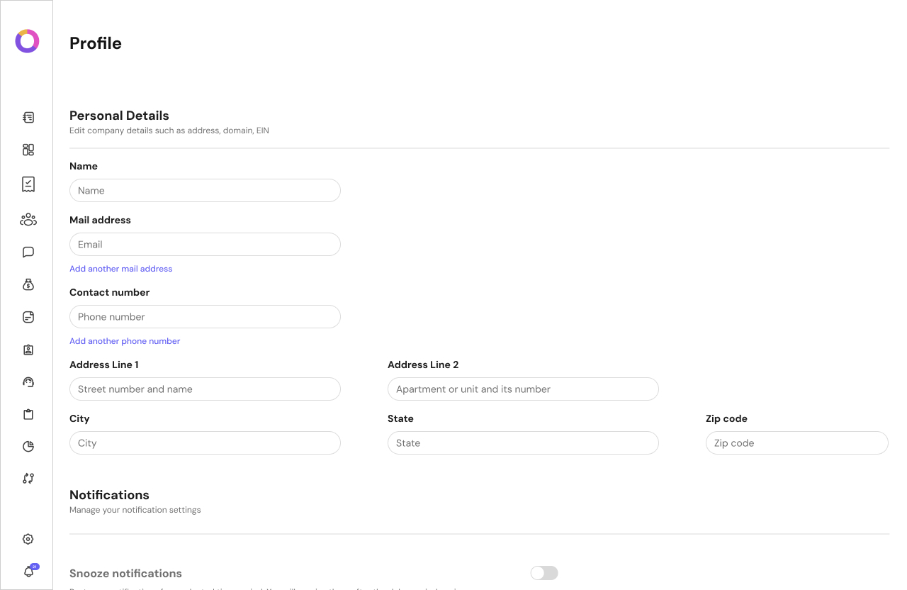 screenshot of FinanceOps