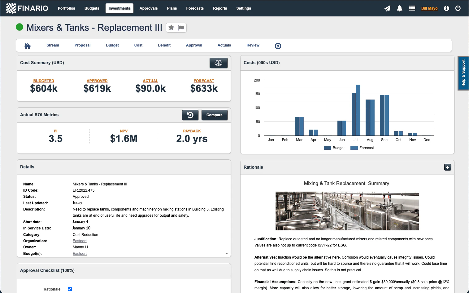 screenshot of Finario