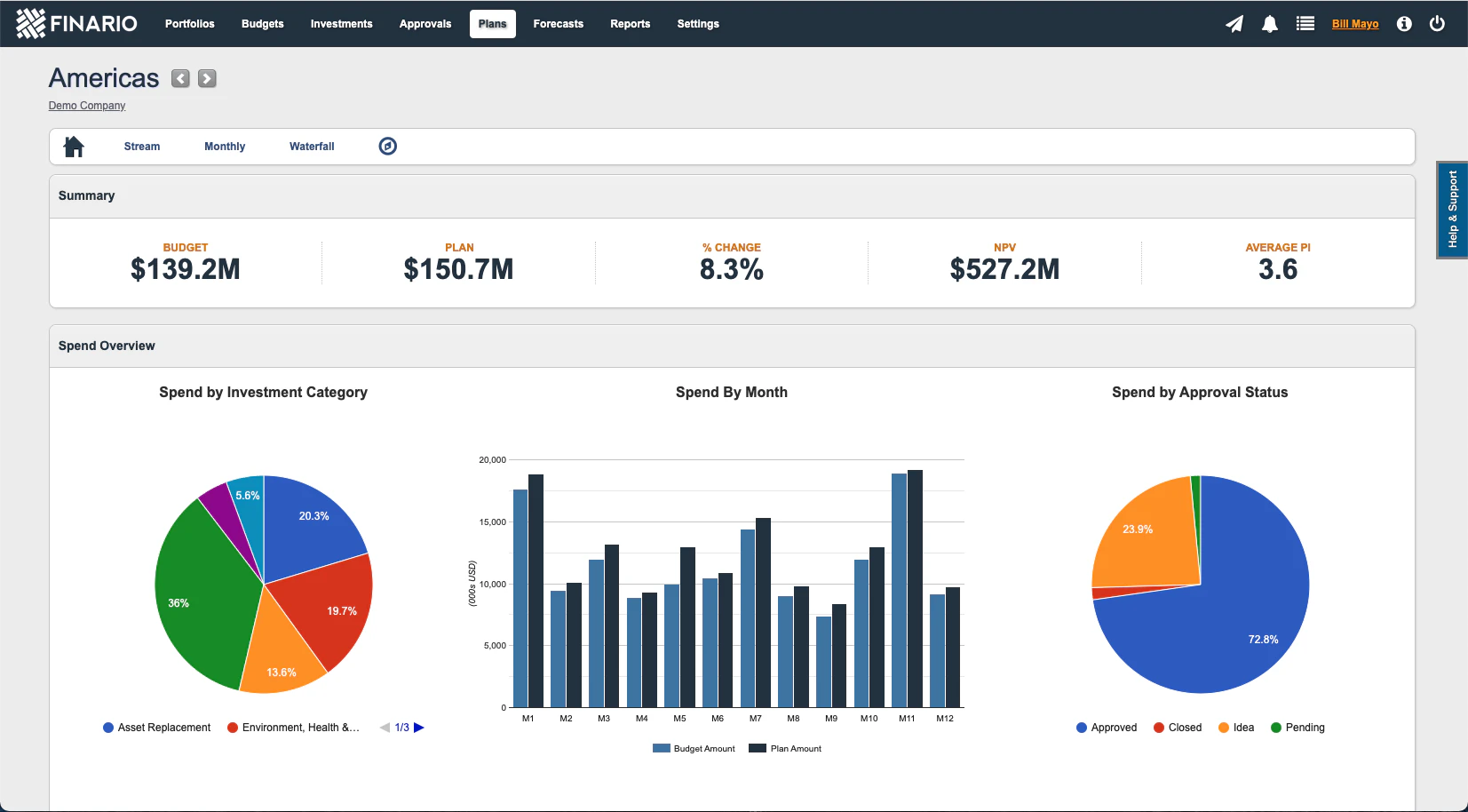 screenshot of Finario
