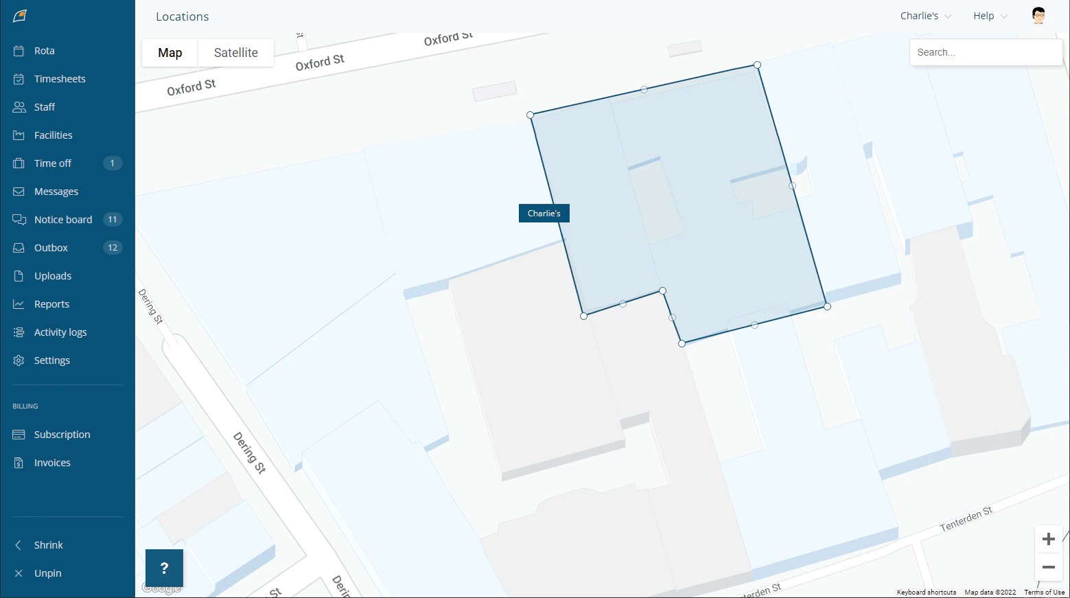 screenshot of Findmyshift