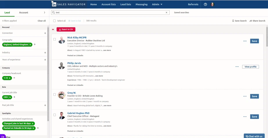 screenshot of Findymail