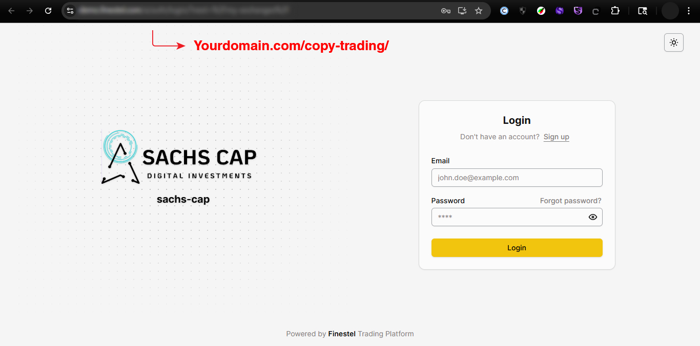 screenshot of Finestel