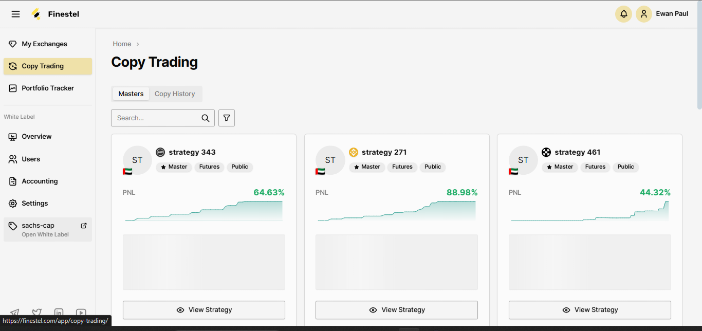 screenshot of Finestel