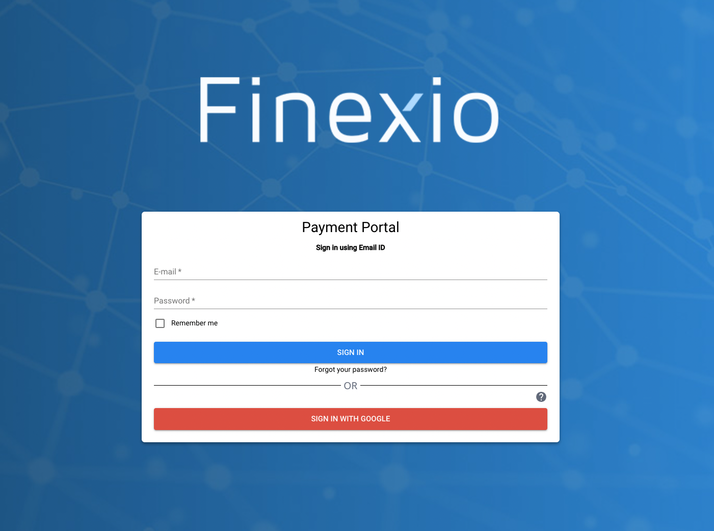 screenshot of Finexio