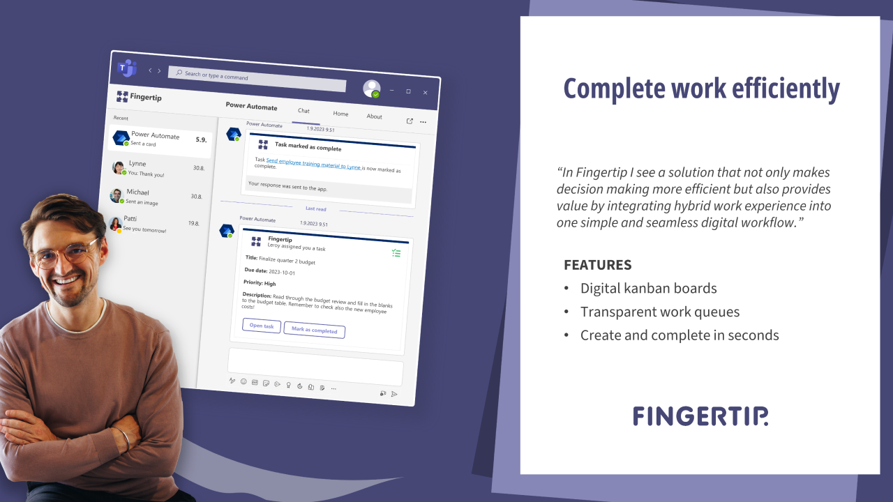 screenshot of Fingertip