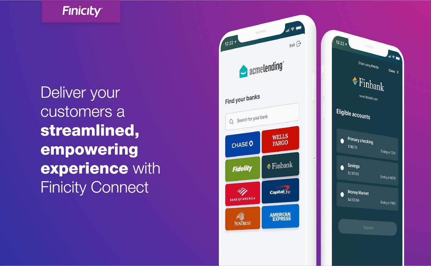 screenshot of Finicity