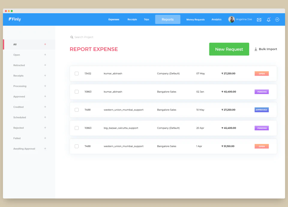 screenshot of Finly.io