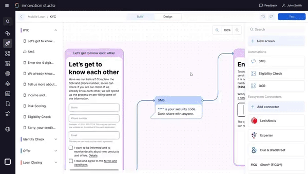 screenshot of FintechOS
