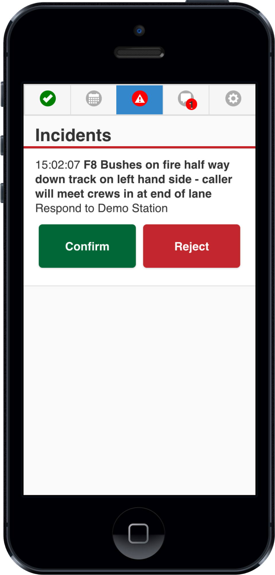 screenshot of FireServiceRota