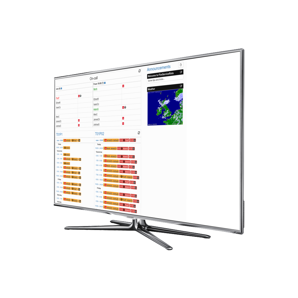 screenshot of FireServiceRota