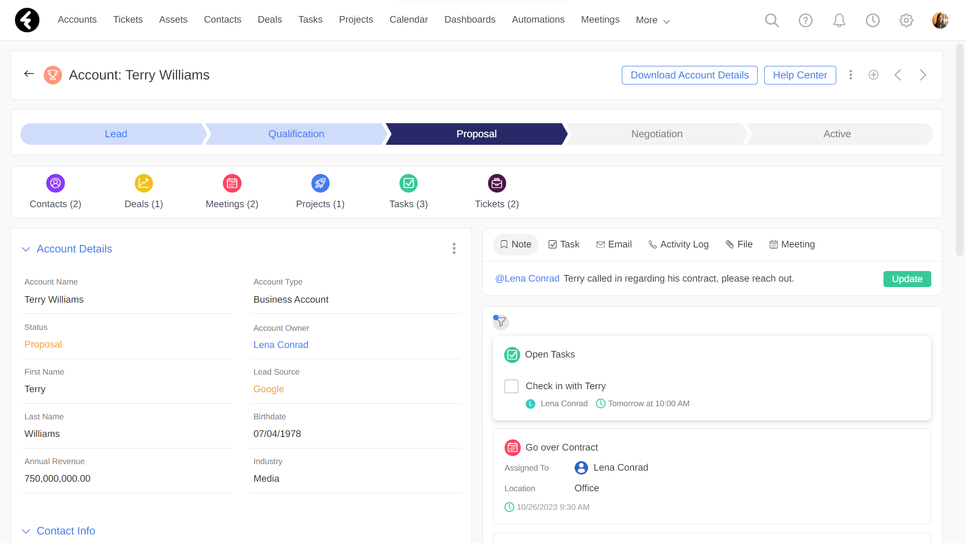 screenshot of Fireberry