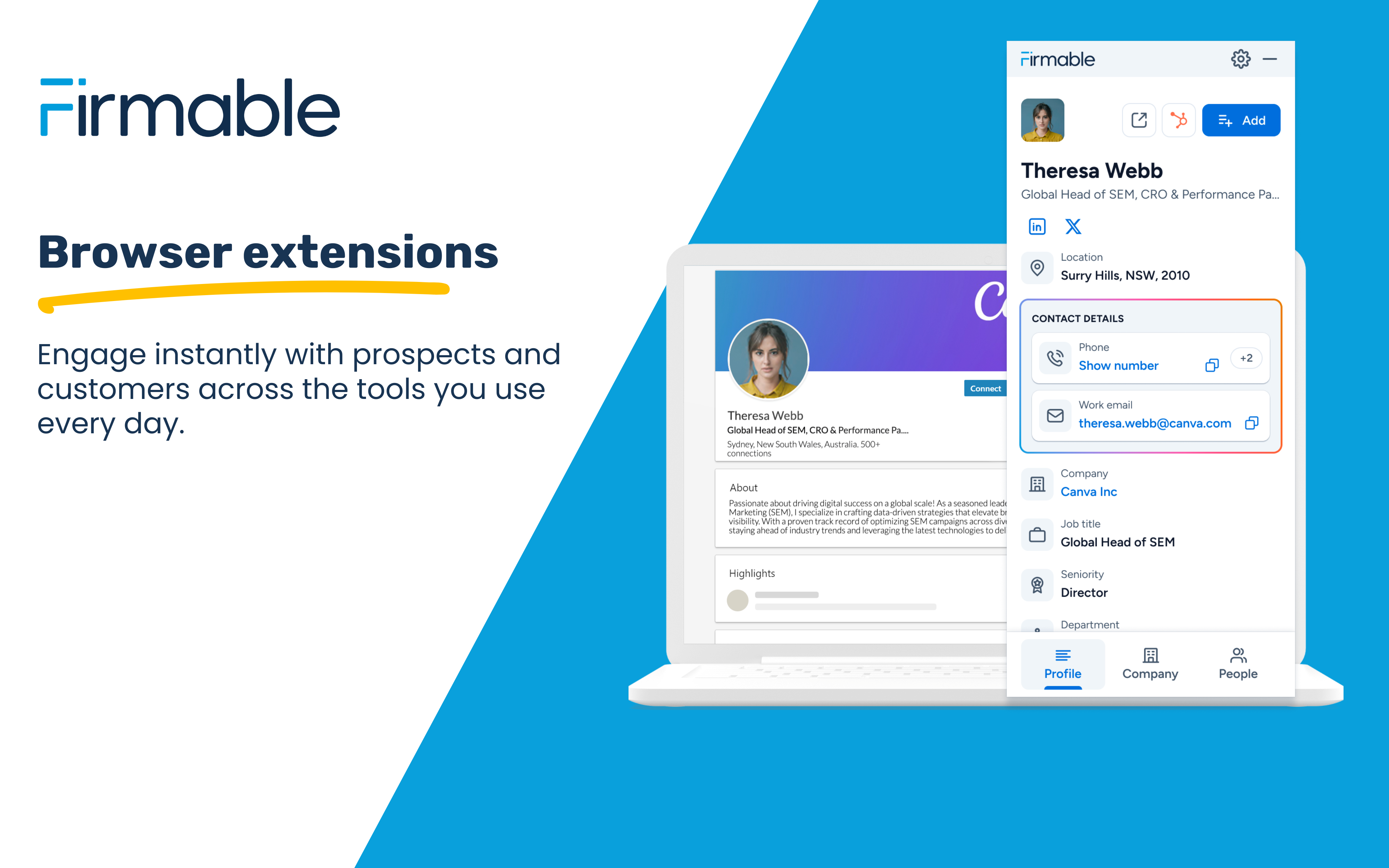 screenshot of Firmable