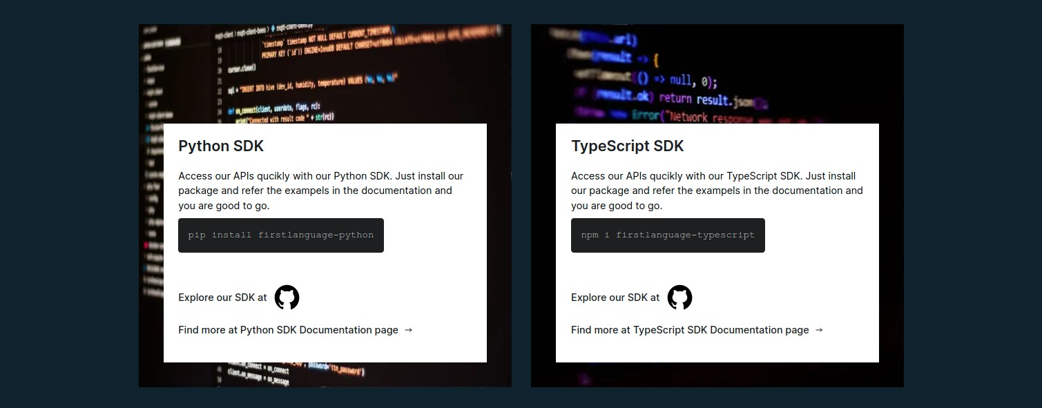 screenshot of FirstLanguage