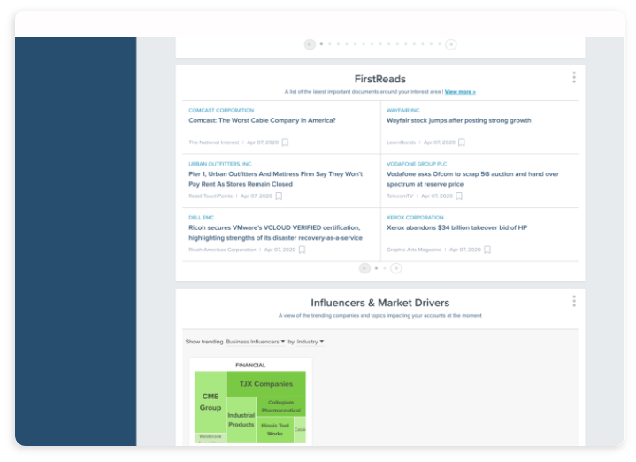 screenshot of FirstRain