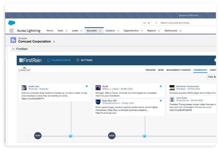 screenshot of FirstRain