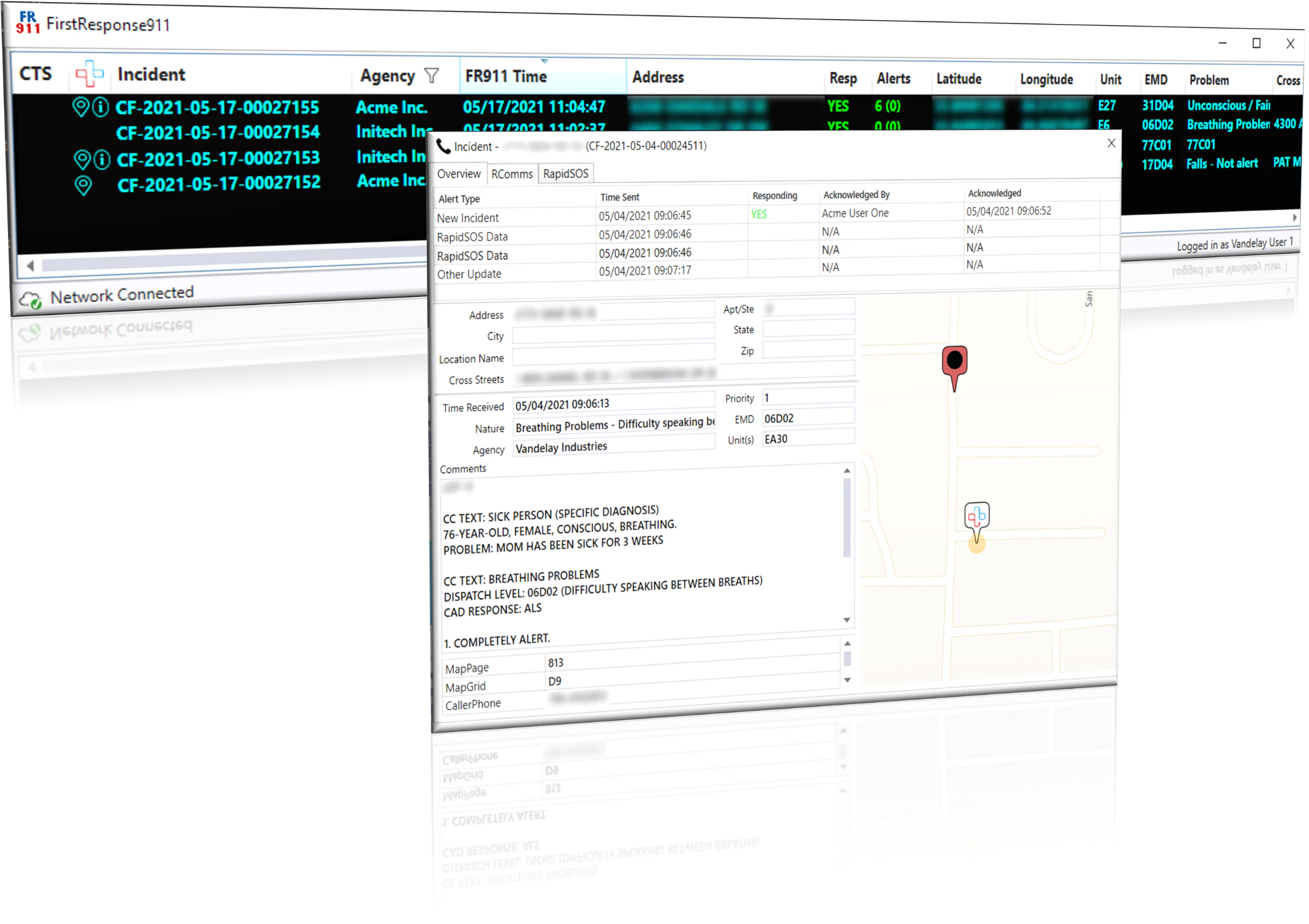 screenshot of FirstResponse911