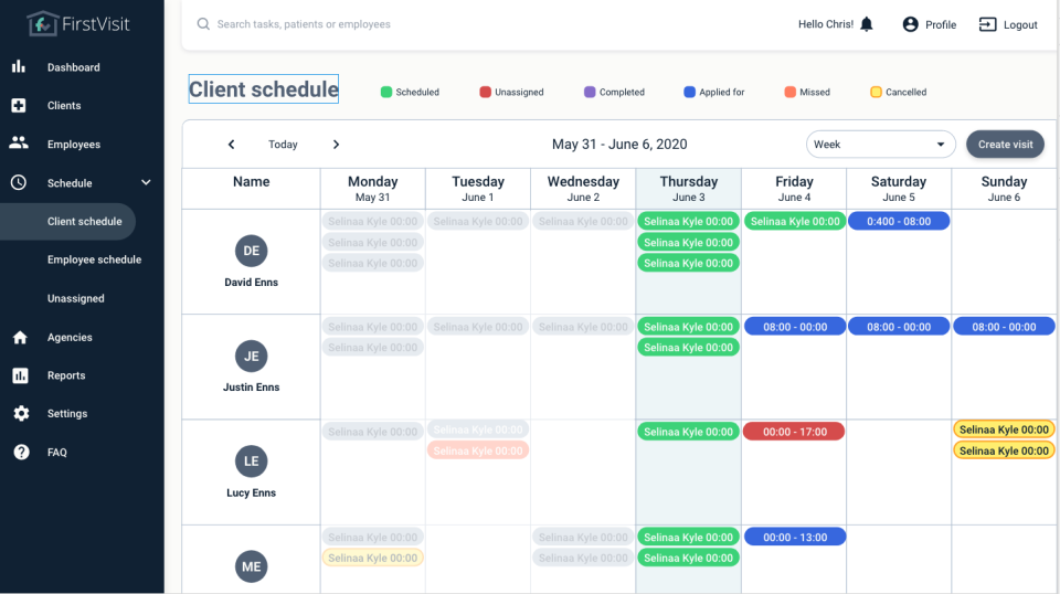 screenshot of FirstVisit