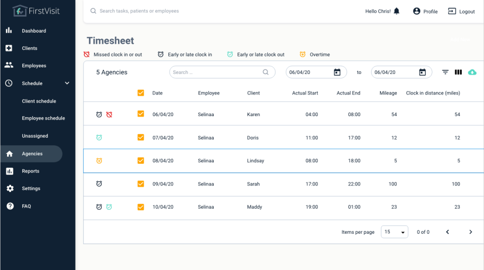 screenshot of FirstVisit