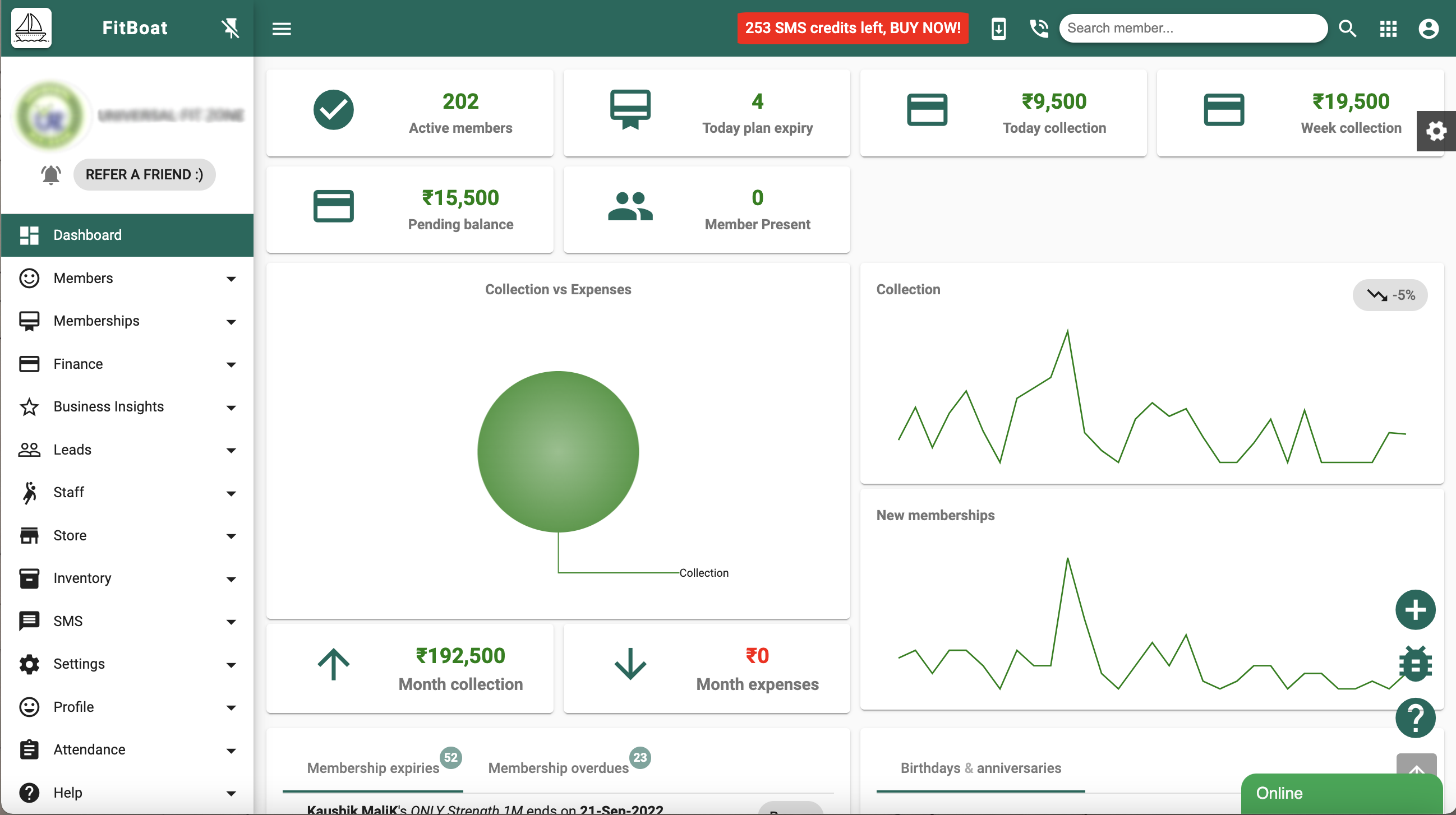 screenshot of FitBoat