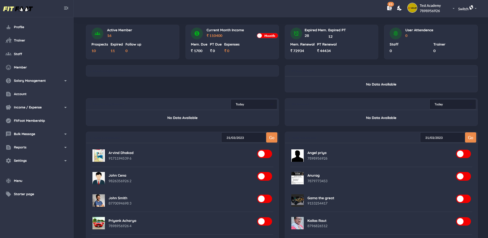 screenshot of FitFaat