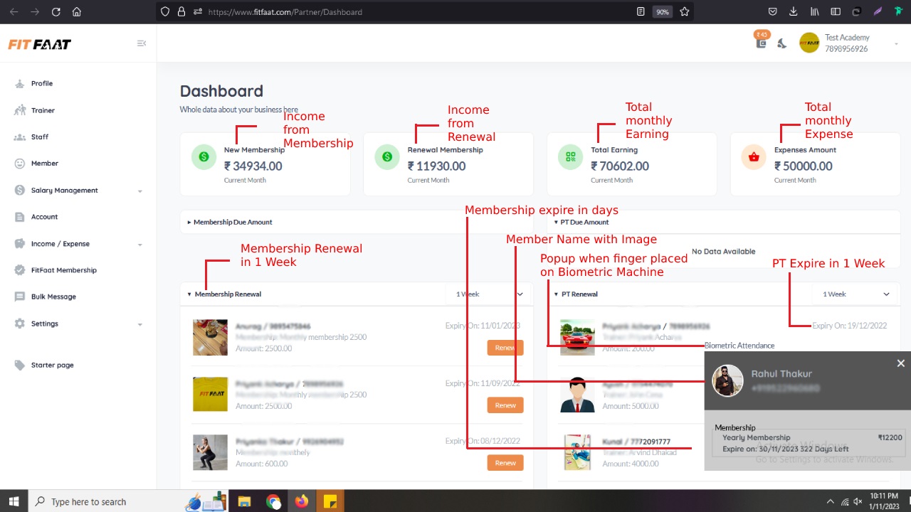 screenshot of FitFaat