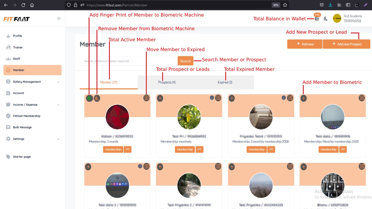 screenshot of FitFaat
