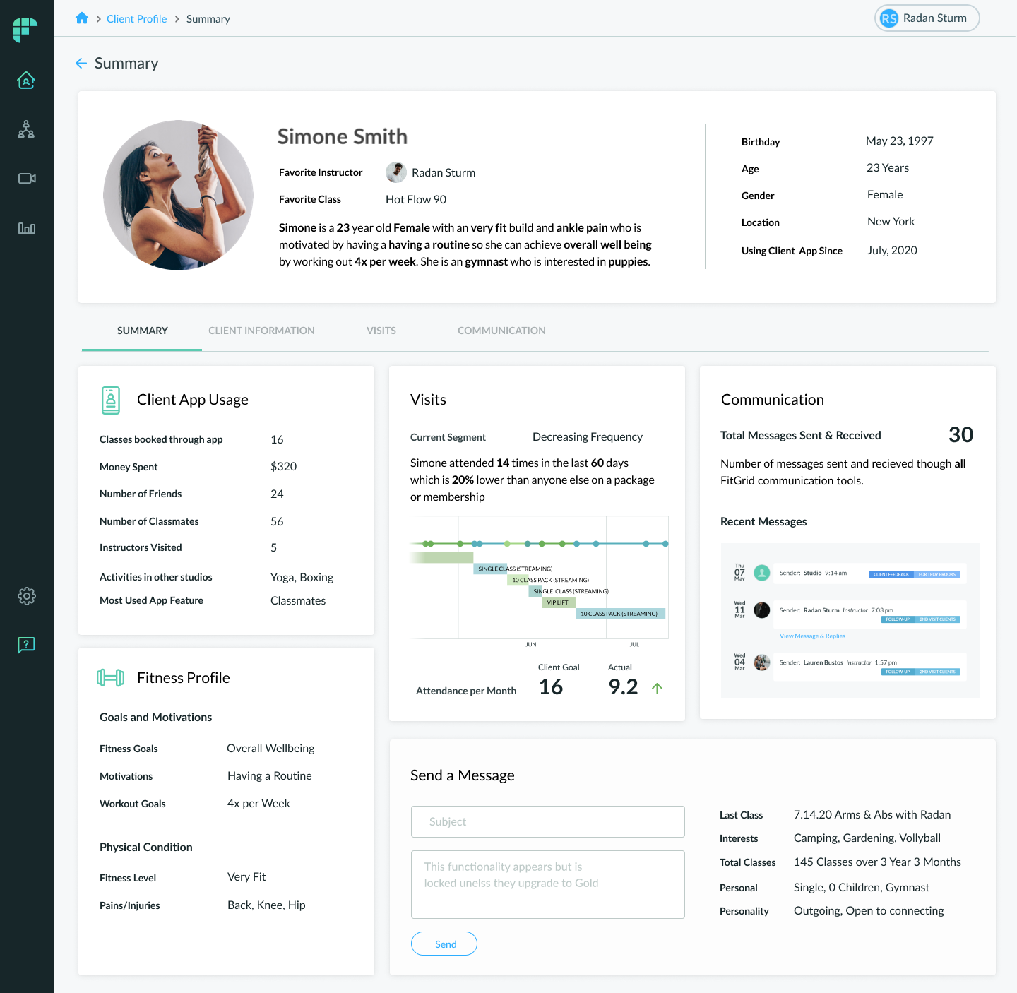 screenshot of FitGrid