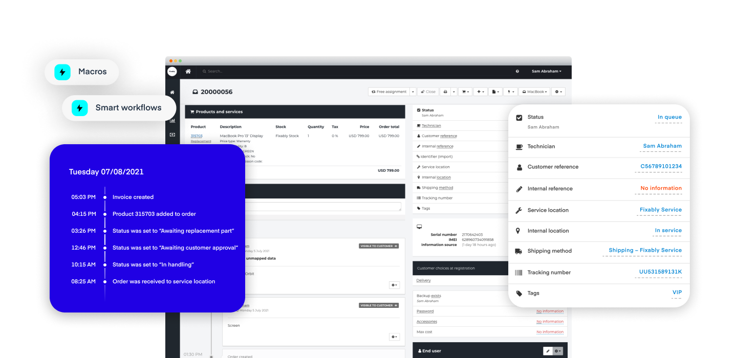 screenshot of Fixably