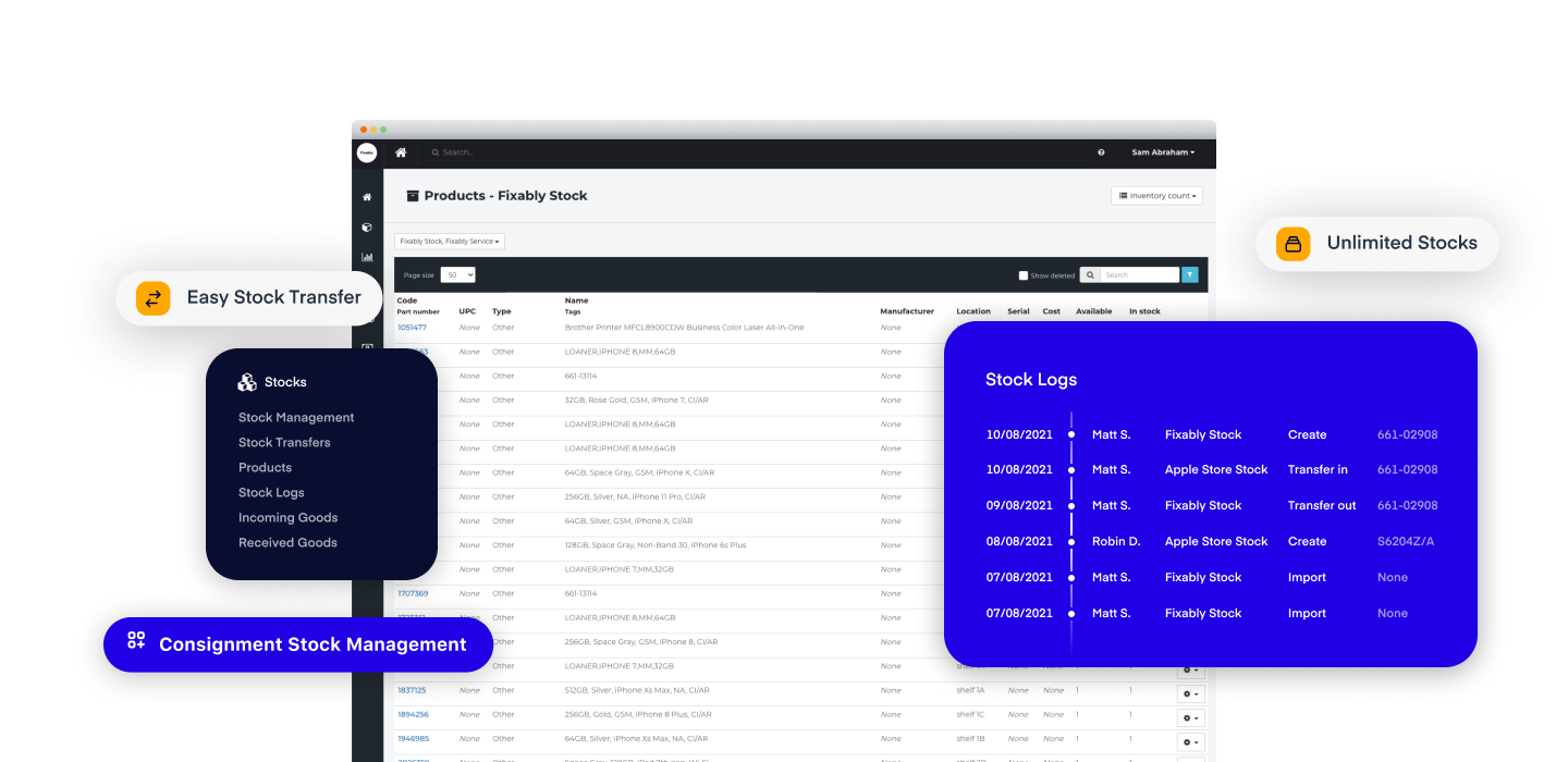 screenshot of Fixably