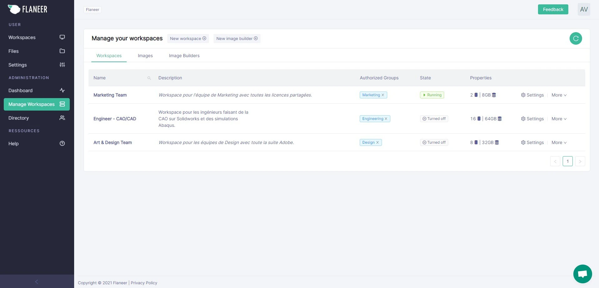 screenshot of Flaneer