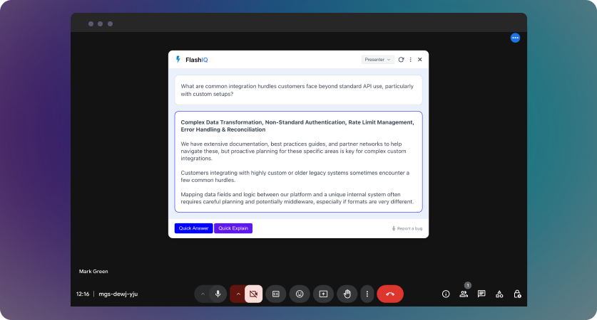 screenshot of FlashIQ