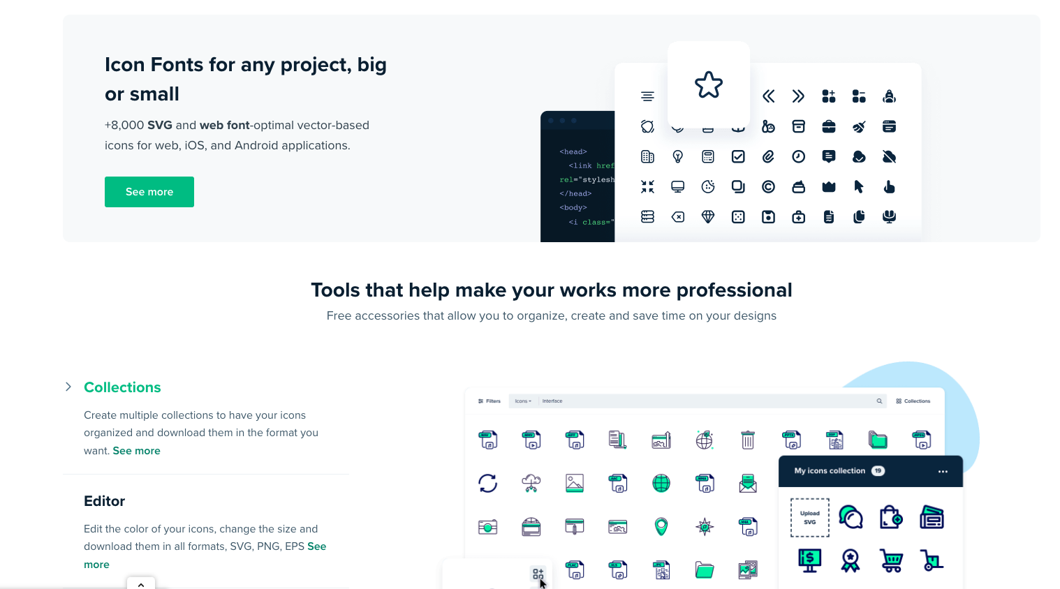 screenshot of Flaticon