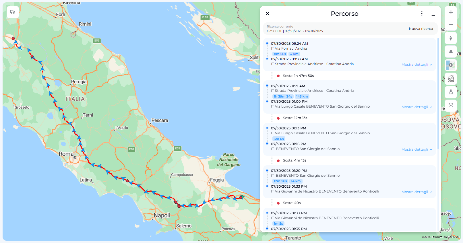 screenshot of Fleet2Track