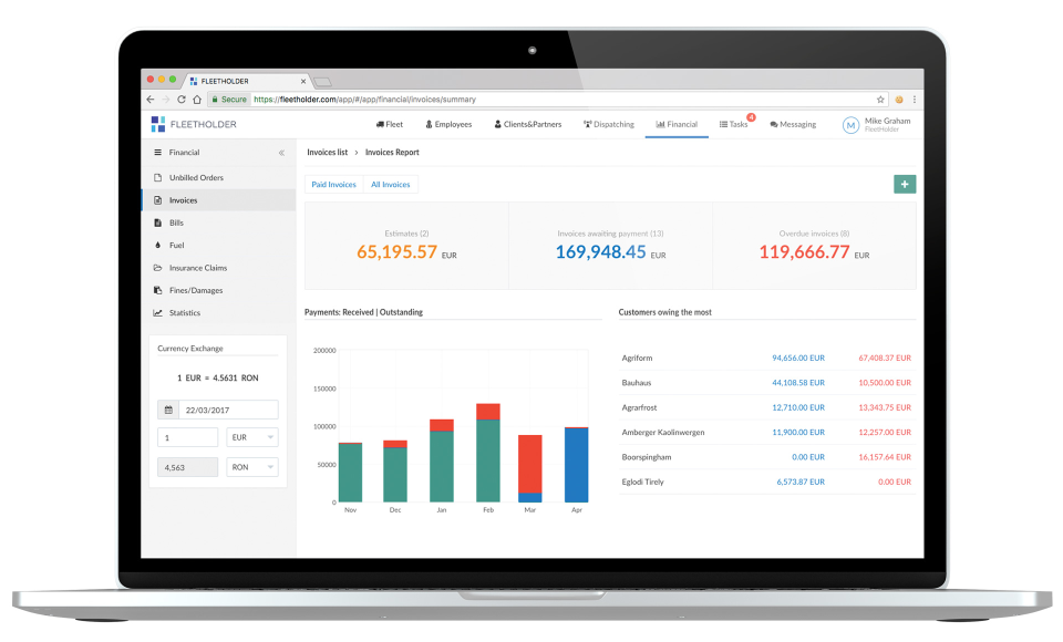 screenshot of FleetHolder