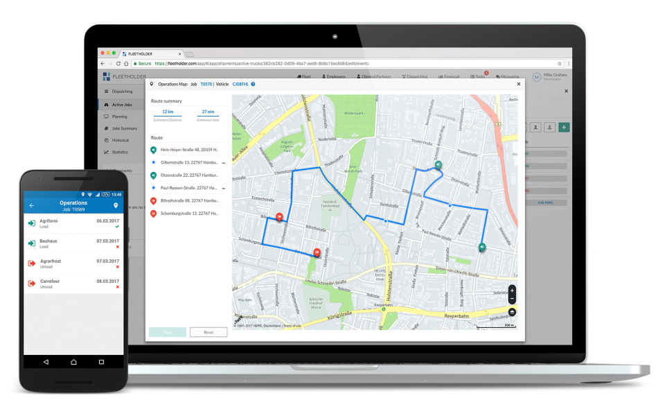 screenshot of FleetHolder