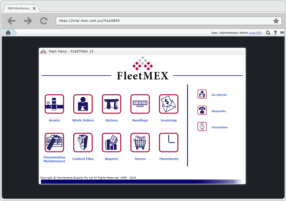 screenshot of FleetMEX