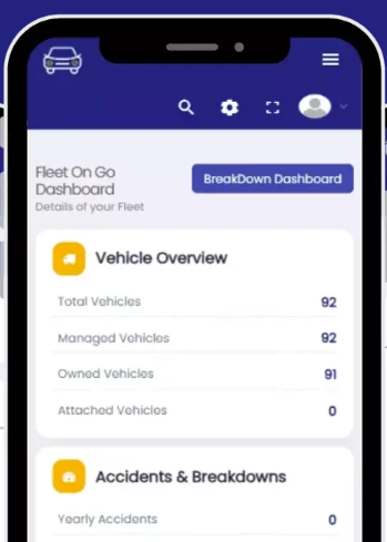 screenshot of FleetOnGo