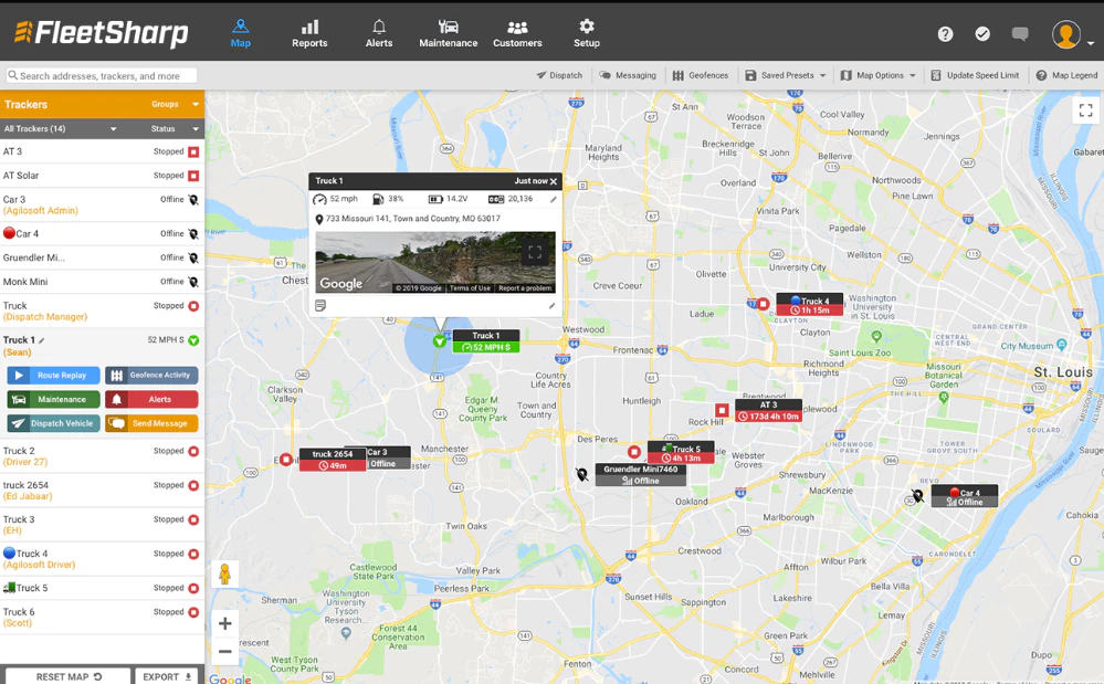 screenshot of FleetSharp