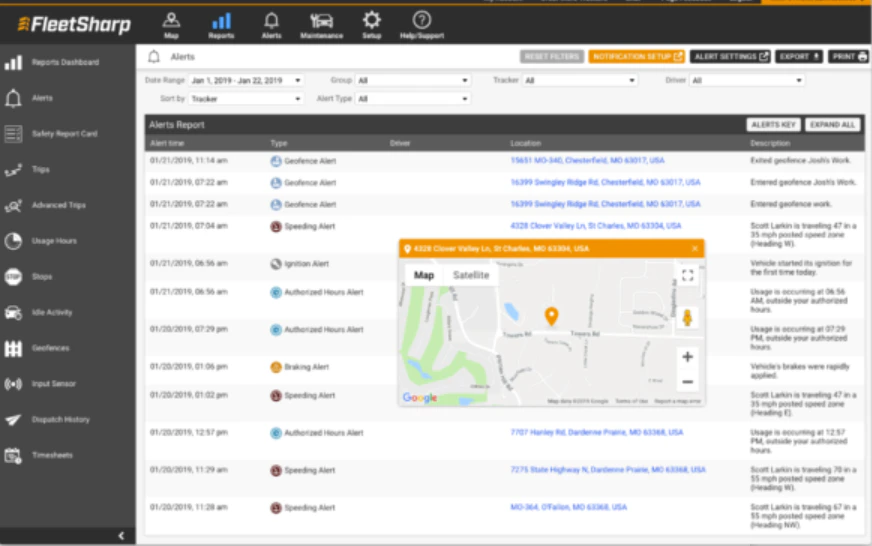 screenshot of FleetSharp
