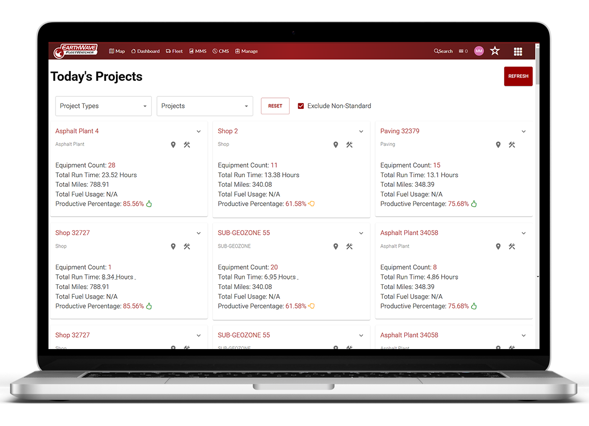 screenshot of FleetWatcher