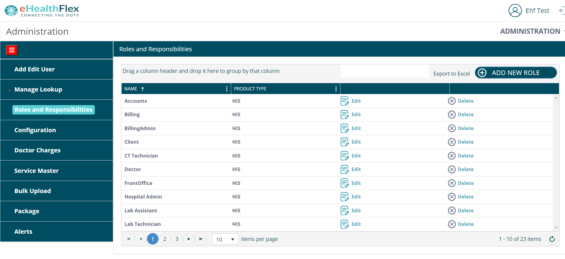 screenshot of Flex-HIS