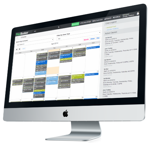 screenshot of FlexBooker