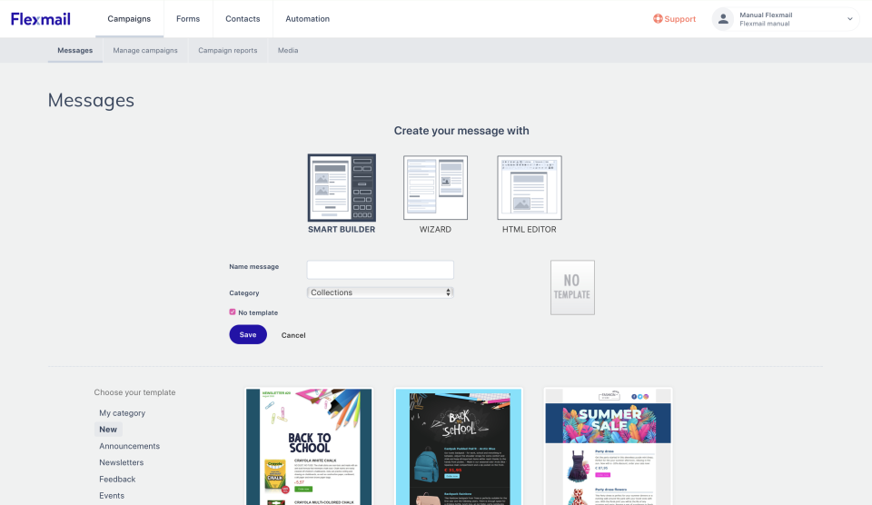 screenshot of Flexmail