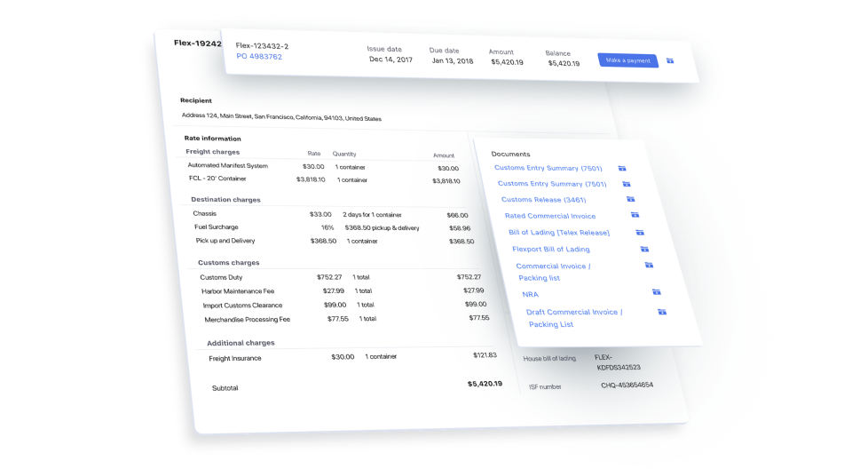 screenshot of Flexport