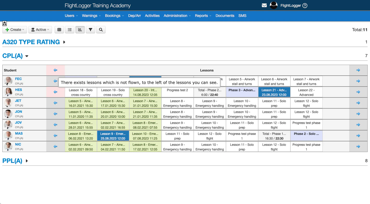 screenshot of FlightLogger