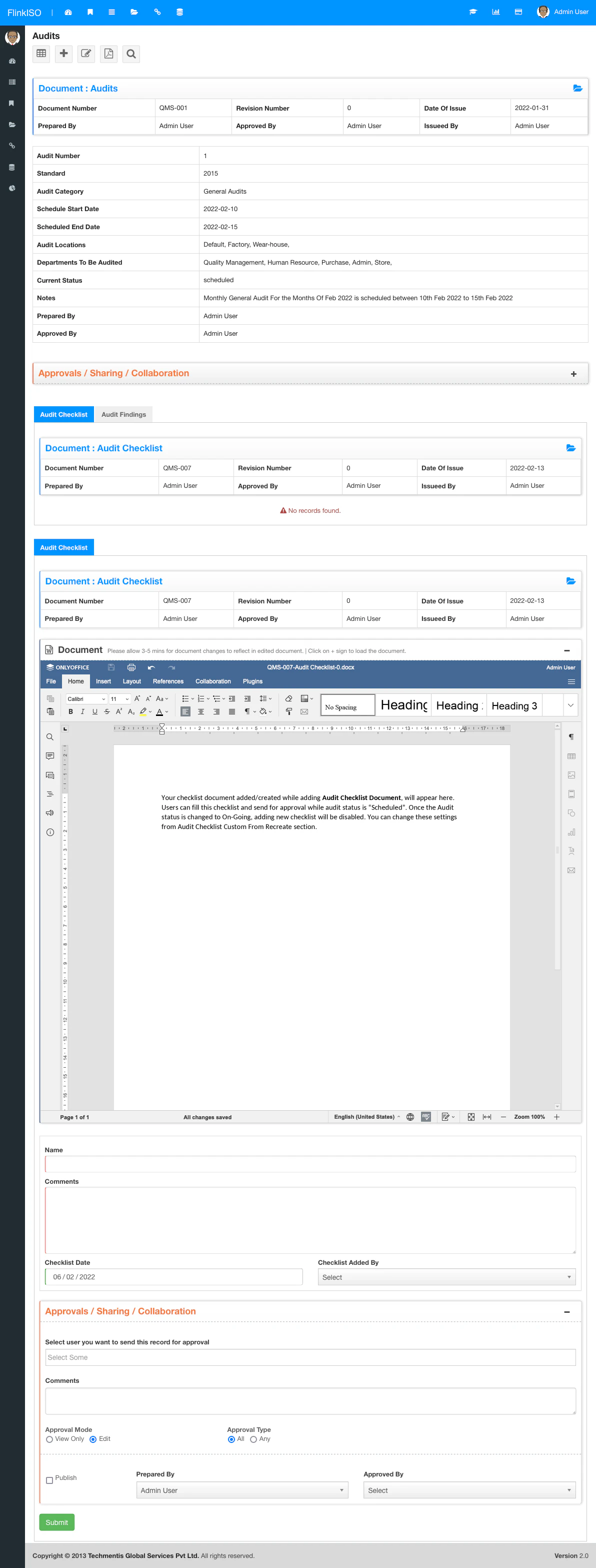 screenshot of FlinkISO