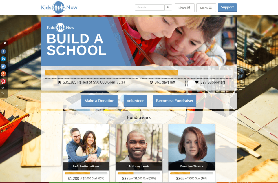 screenshot of Flipcause